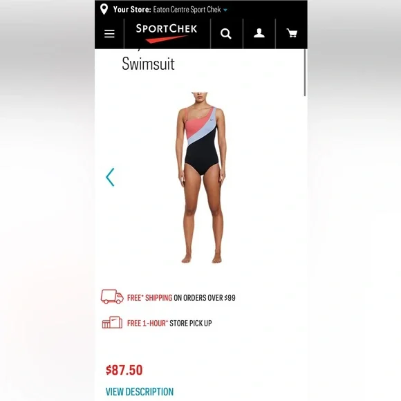 Nike Women's Asymmetrical One Piece Swimsuit 🆕 Size: S / L / XL - Picture 5 of 5